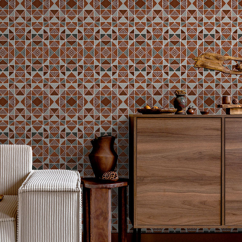 Terracotta Blocks Wallpaper
