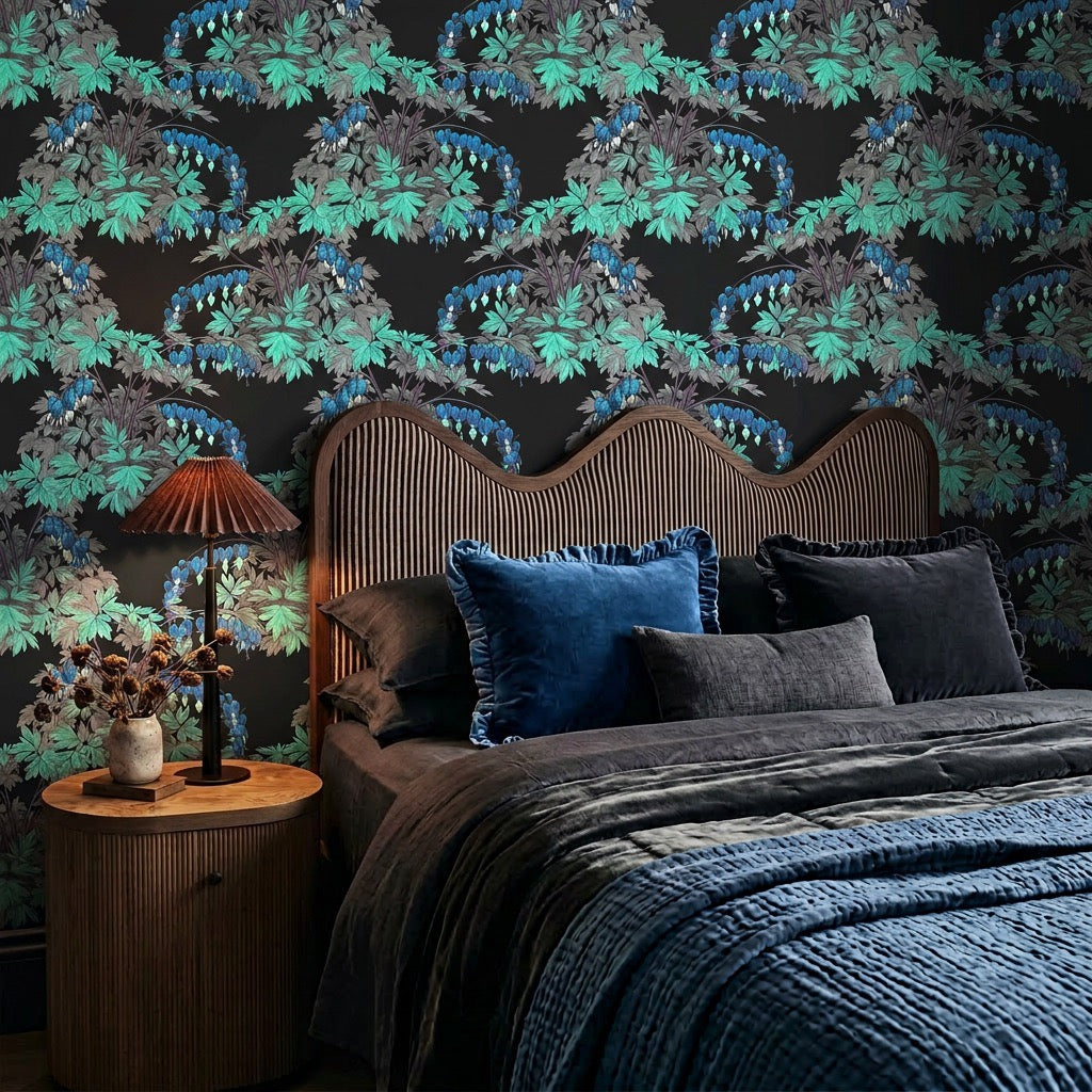 Bleeding Hearts – Blue Wallpaper