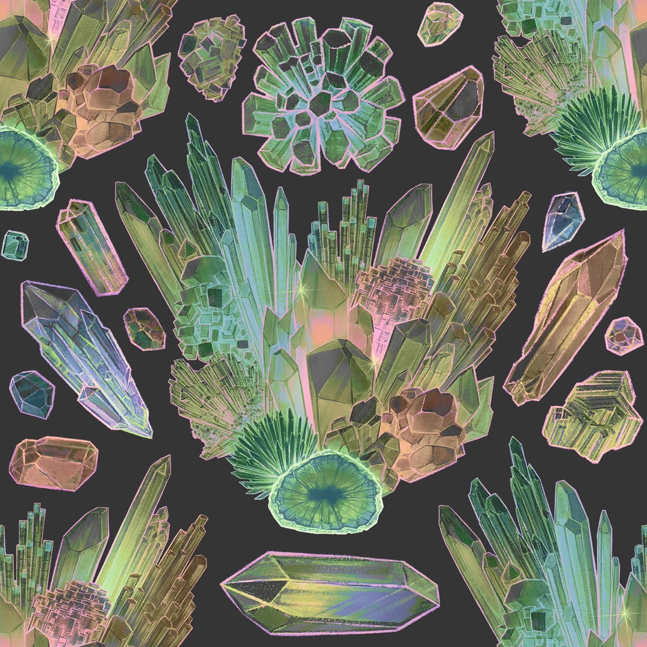 Crystal Clusters – Earth Wallpaper