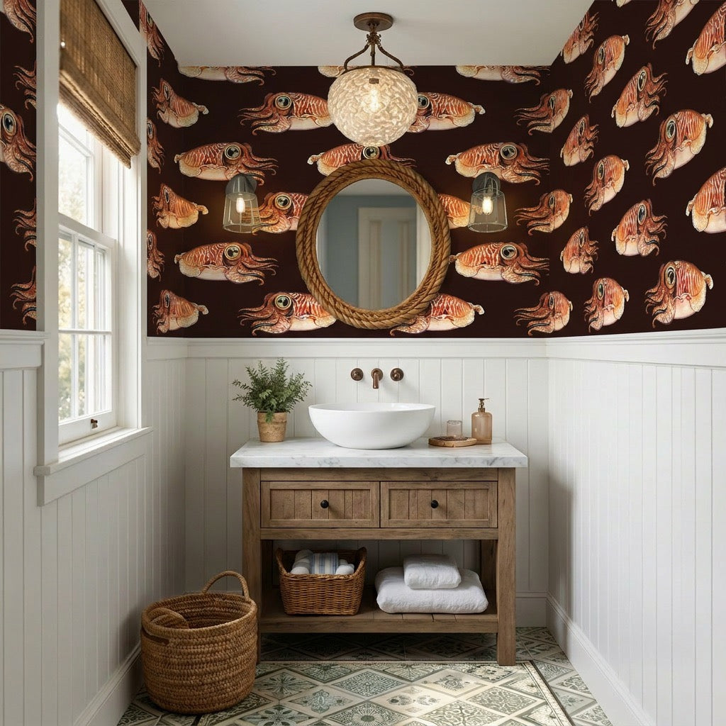 Cuttlefish – Maroon Wallpaper