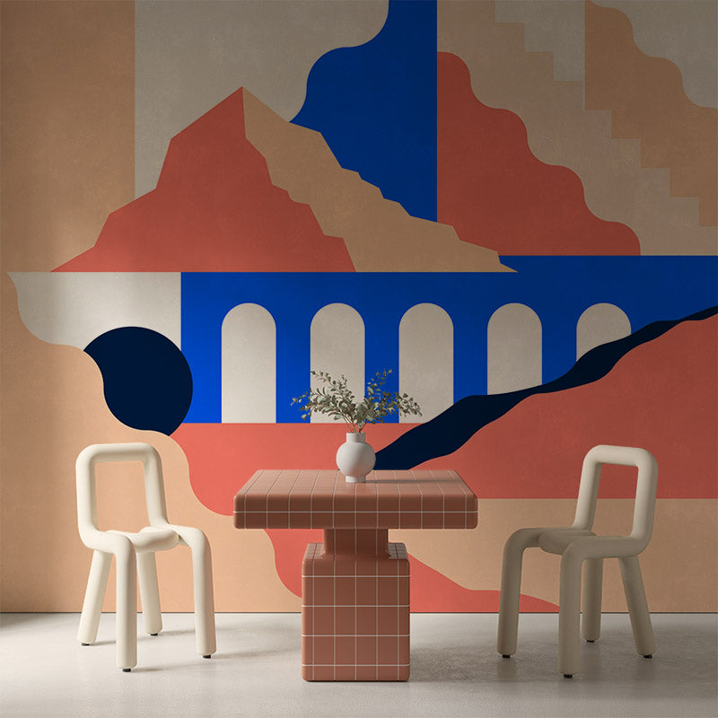 Happy Shapes Neutral Wallpaper