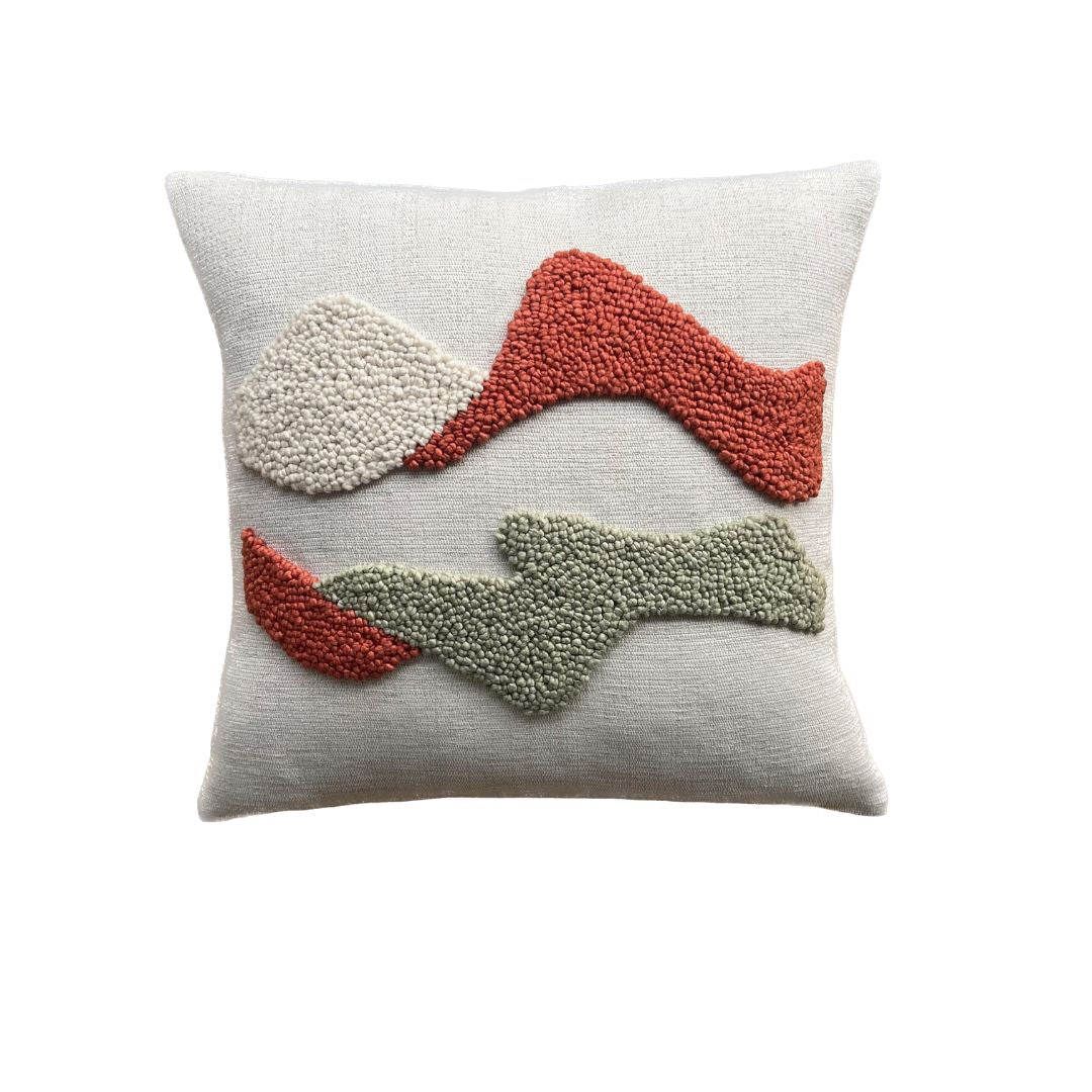 Landscapes Pattern 1 Throw Pillow - Burnt Orange, Sage & Natural.jpg