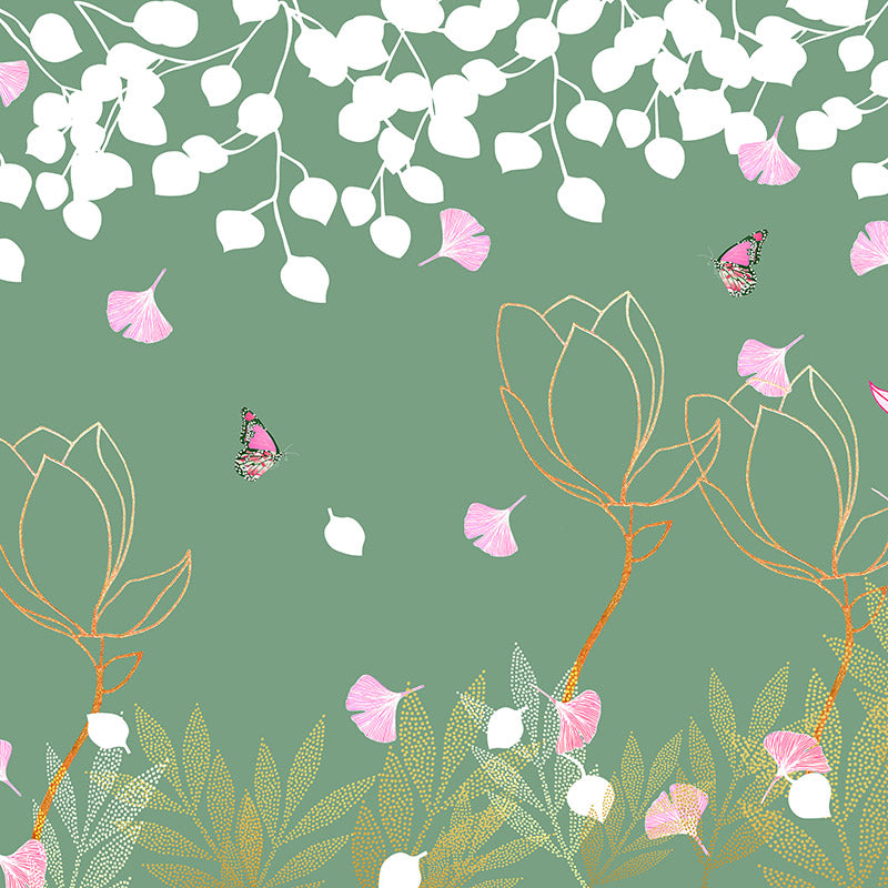 Magnolia Pistachio Wallpaper