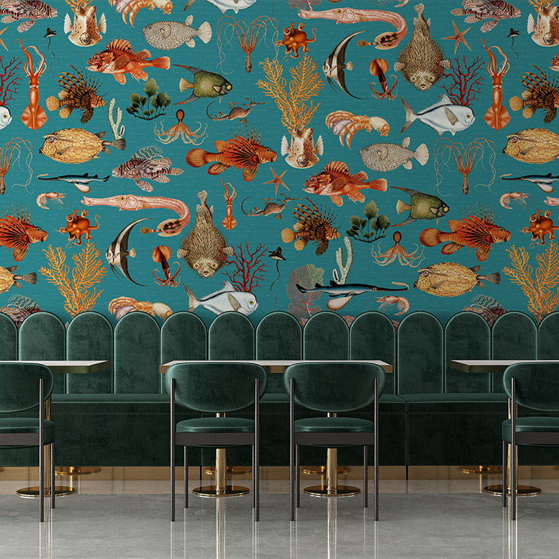 Oceania – Teal Wallpaper