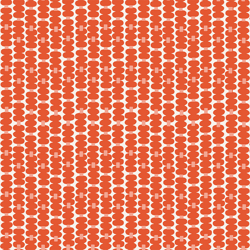 Oddjects Persimmon and Shell wallpaper