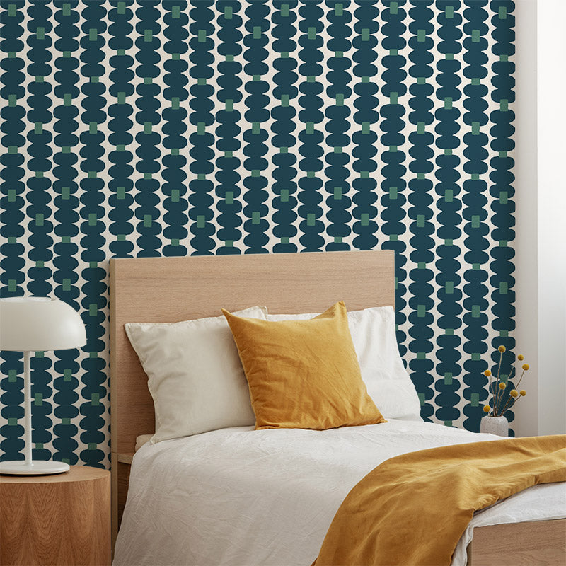 Oddjects Petrol and Teal wallpaper