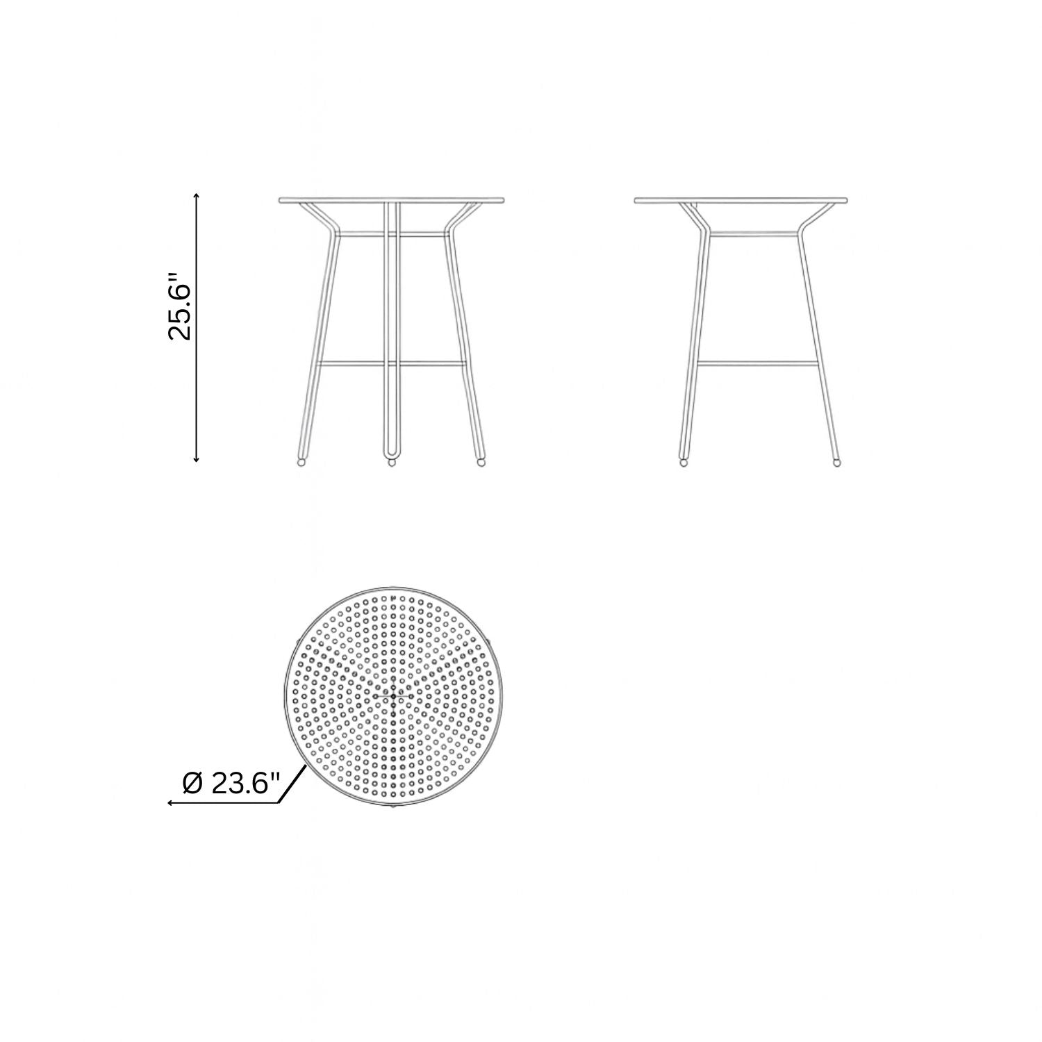 Polka Low Cafe Table 2 Seater