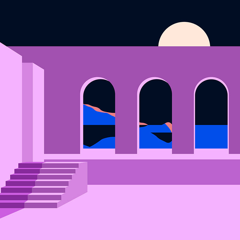 Pool Views Midnight Wallpaper