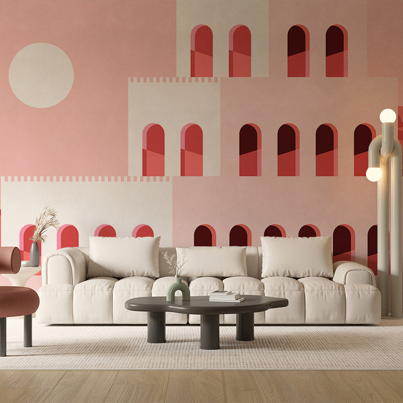 Sunset Palace Pink Wallpaper