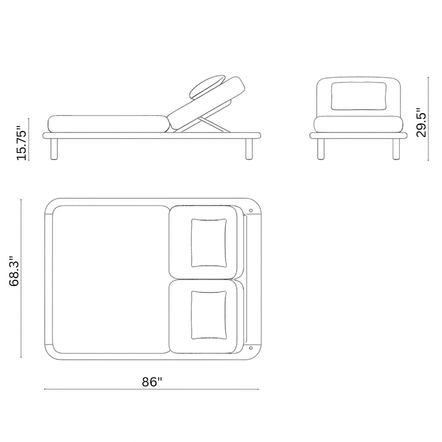 Swartberg Double Lounger