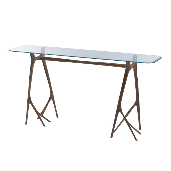 Umthi Glass Server by Meyer Von Wielligh. Inspired by nature, the Umthi glass server is focussed on the materials and allows the wood to dictate its natural form.