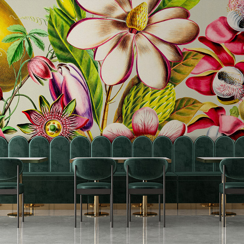 Vintage American Flowers Wallpaper