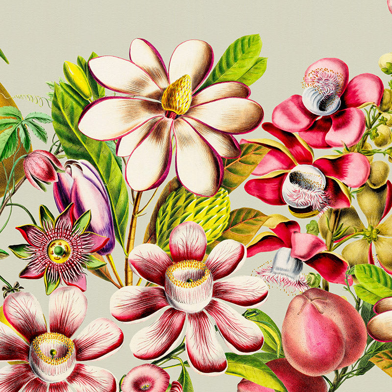 Vintage American Flowers Wallpaper