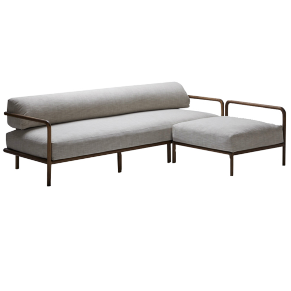 Melike L-Shaped Sofa by Meyer Von Wielligh. Inspired by the stark beauty of the Namibian landscape where Abrie grew up, the Melike sofa is an uncomplicated design imbued with a simplicity in both material and detail.