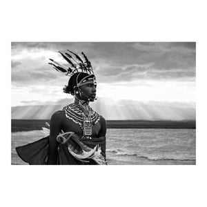 KANA_01 BY DAVID BALLAM. Rendille Moran, Lake Turkana, Kenya. This artwork is from the Turkana Collection. It features a portrait of a woman from the semi-nomadic Samburu tribe.