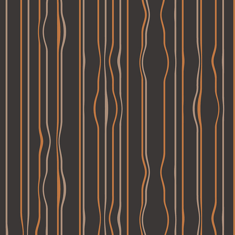 3D Stripe Copper Wallpaper