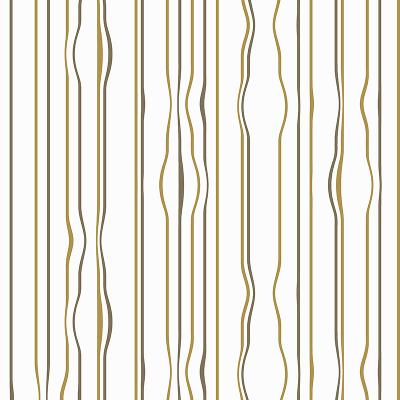 3D Stripe Gold Wallpaper