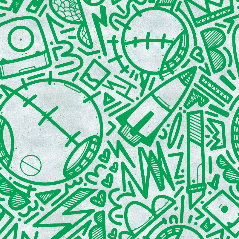 Cyber Alley Green Wallpaper