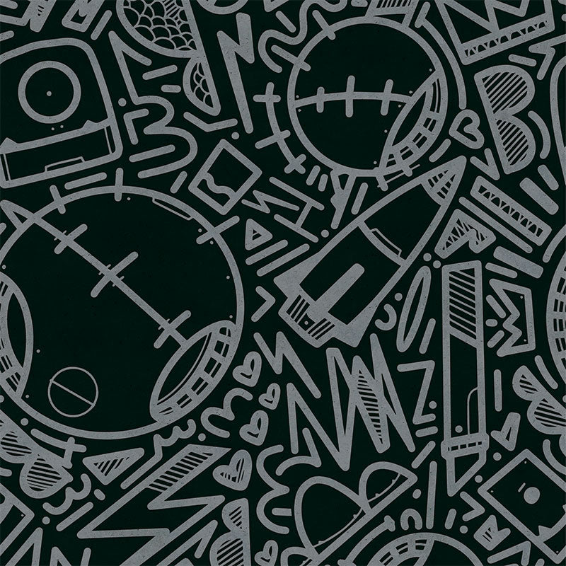 Cyber Alley Grey Wallpaper