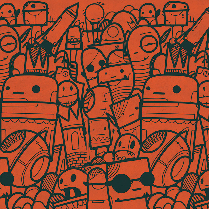 Robotag Orange Wallpaper