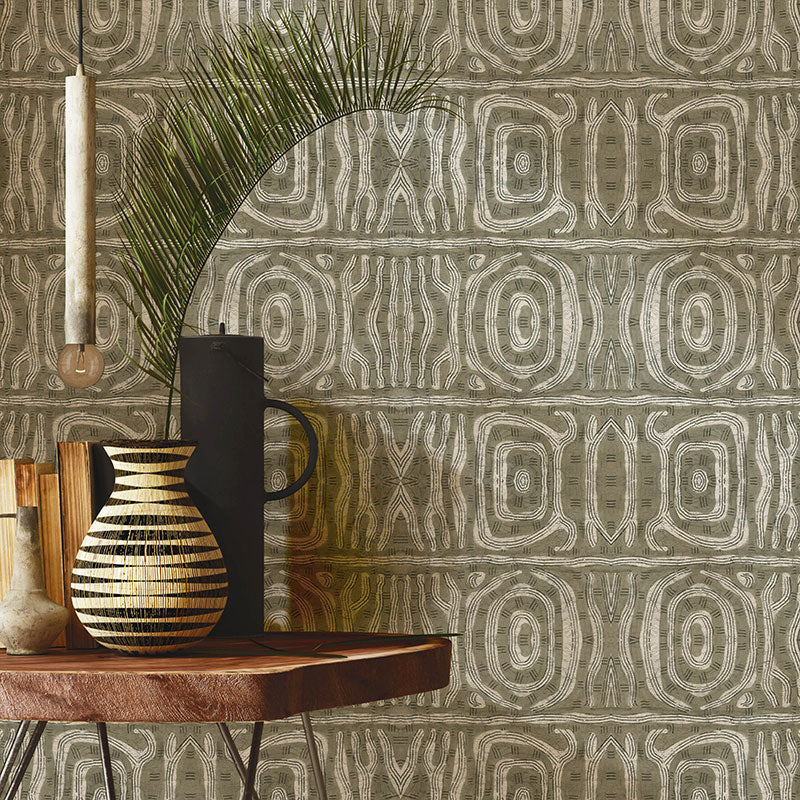 Linear Grey Zebra Wallpaper