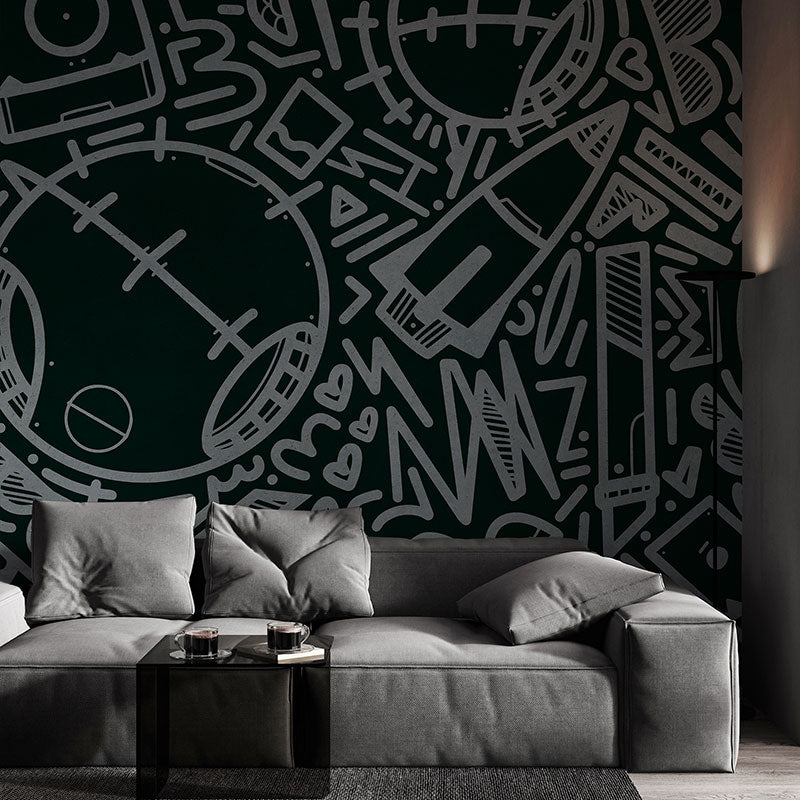 Cyber Alley Grey Wallpaper