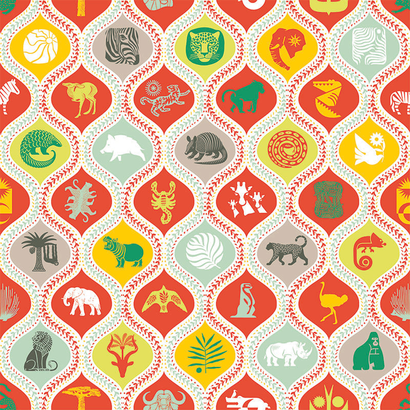 Untamed Burnt Orange Wallpaper