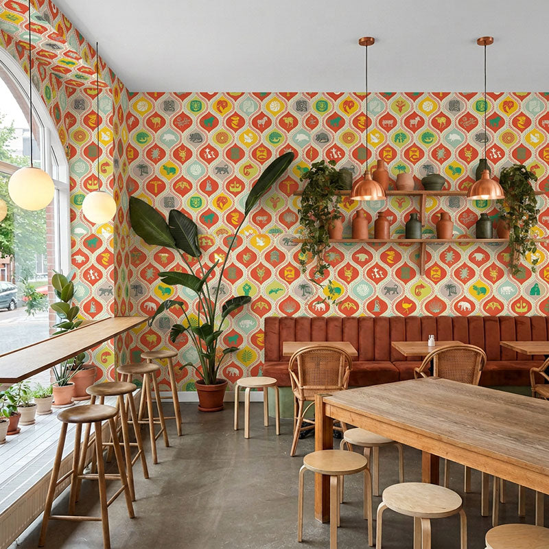 Untamed Burnt Orange Wallpaper