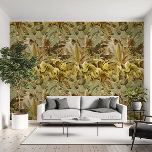 Banana Forest Olive Wallpaper