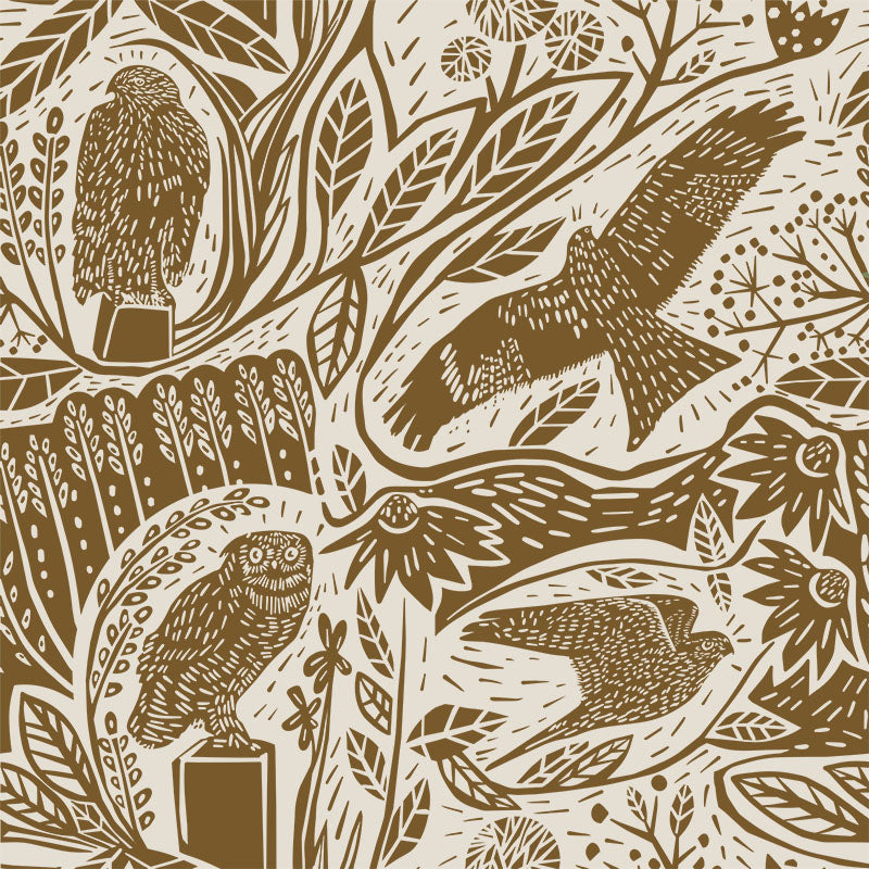 Birdprey Brown Wallpaper