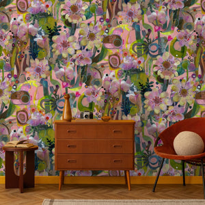 Blomsterdrom wallpaper