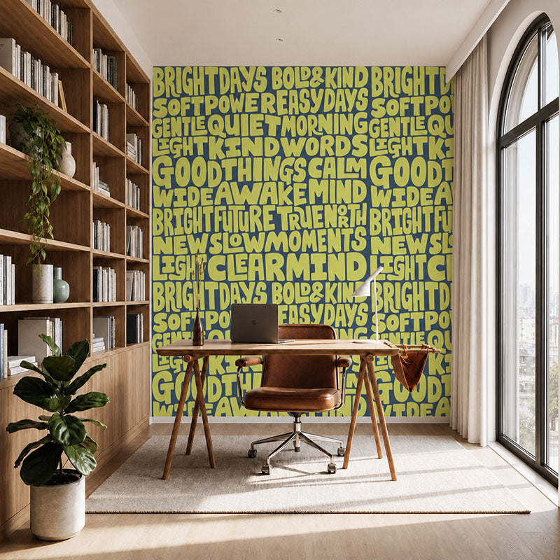 Bright Days- Electric Lime Wallpaper