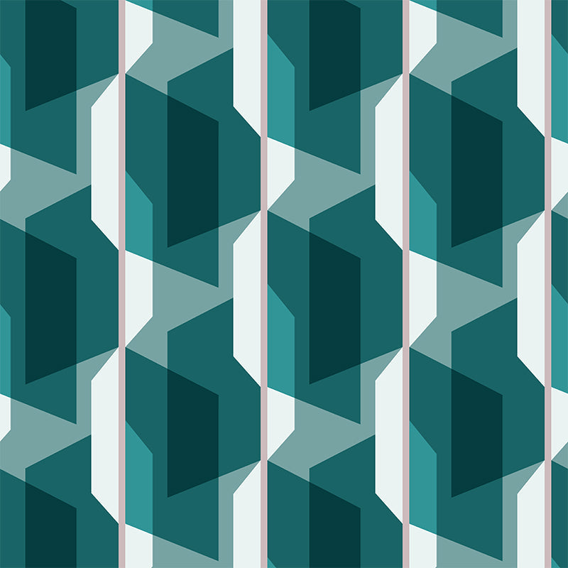 Campbell Teal Wallpaper