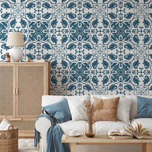 Cape Dutch Delft Wallpaper
