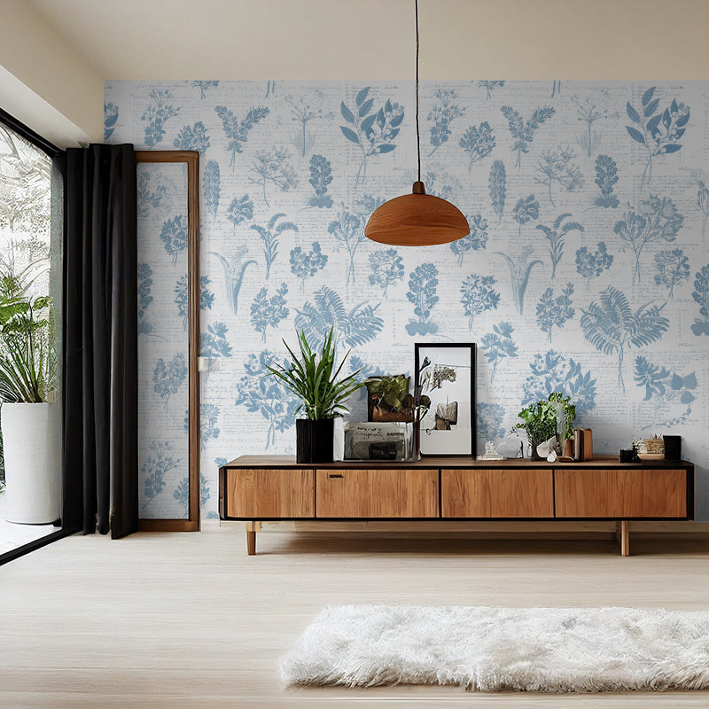 Cape Flora Blauw Wallpaper