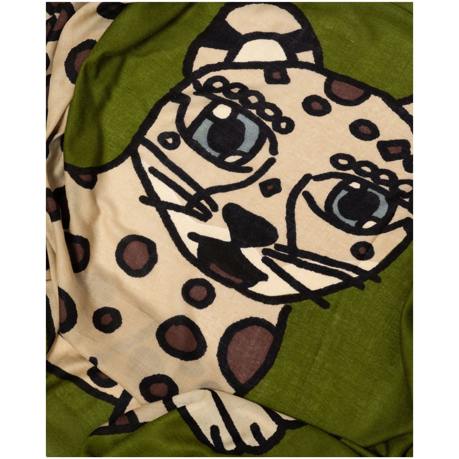 Cheetah Green Winter Scarf