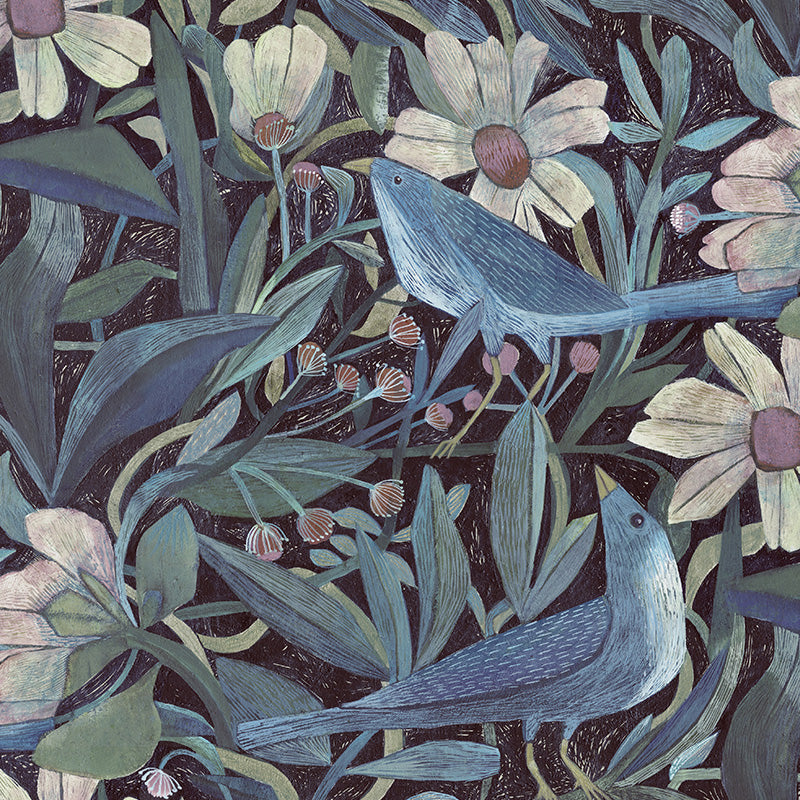 Grandiflora – Indigo wallpaper