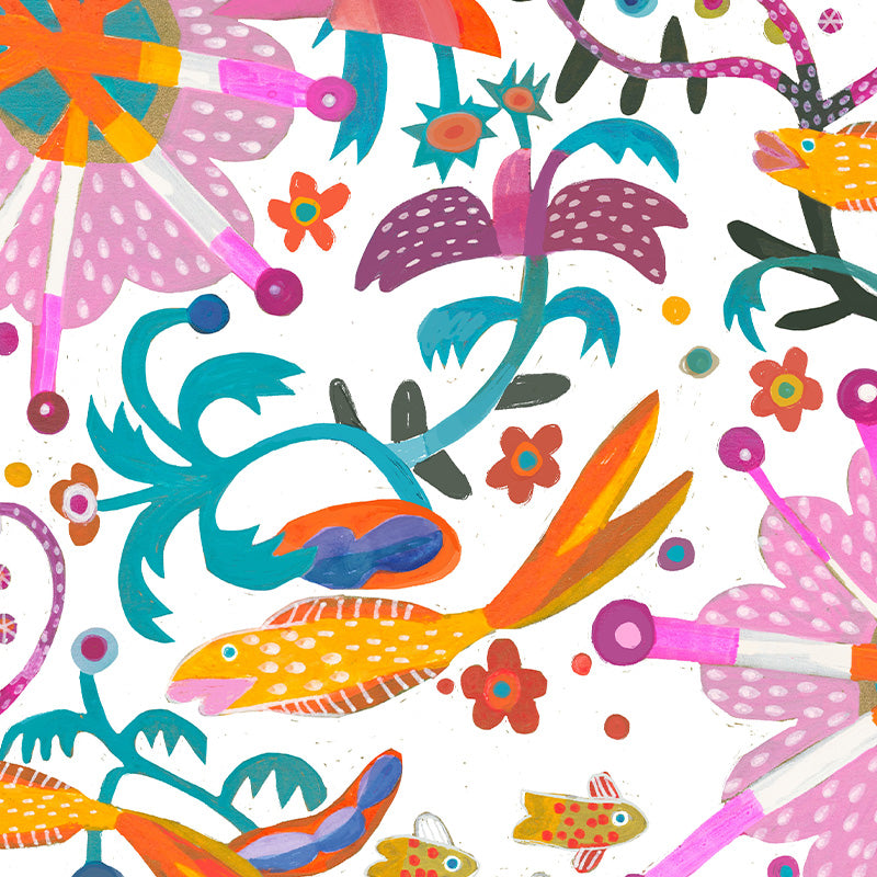 Goldfish – White wallpaper