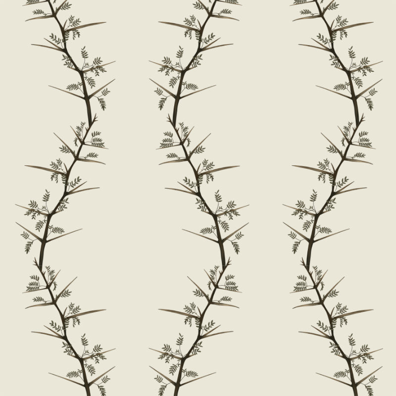 Wavey Thorns Cream wallpaper