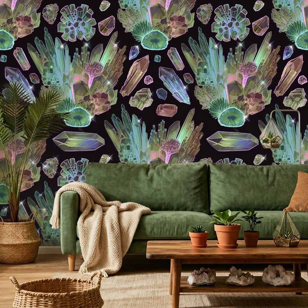 Crystal Clusters – Night Wallpaper