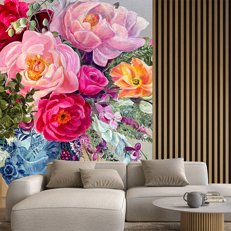 Delft Blooms Mural Wallpaper