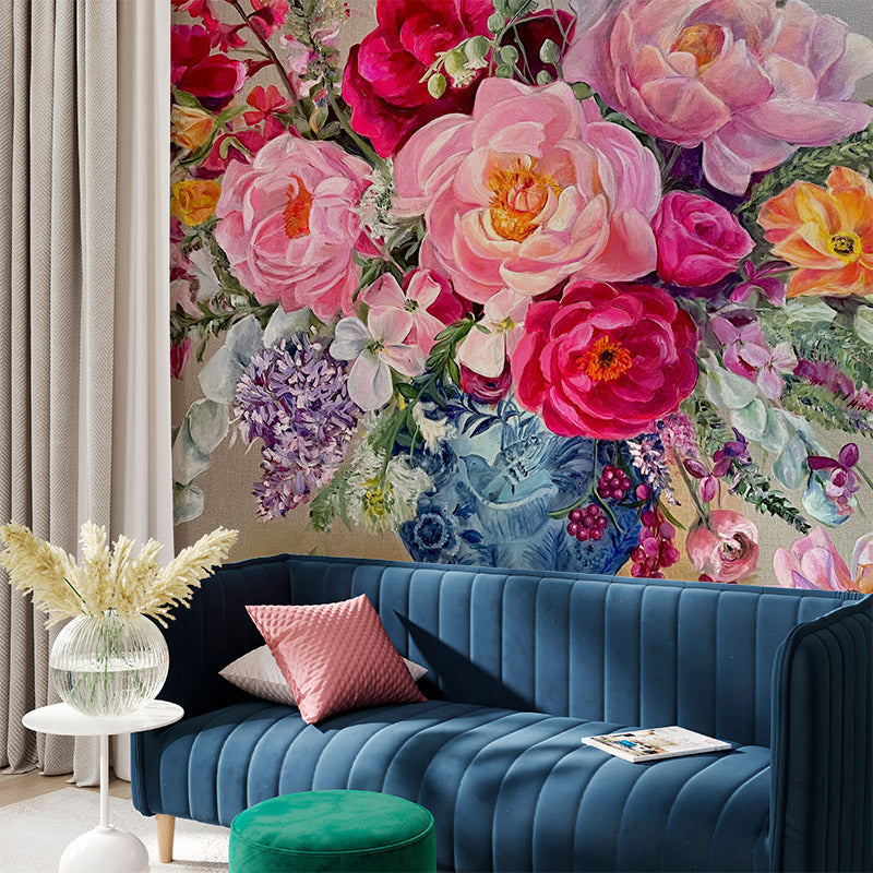 Delft Blooms Mural Wallpaper