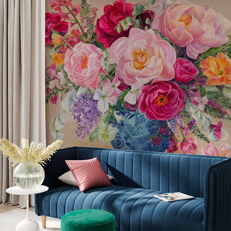 Delft Blooms Mural Wallpaper