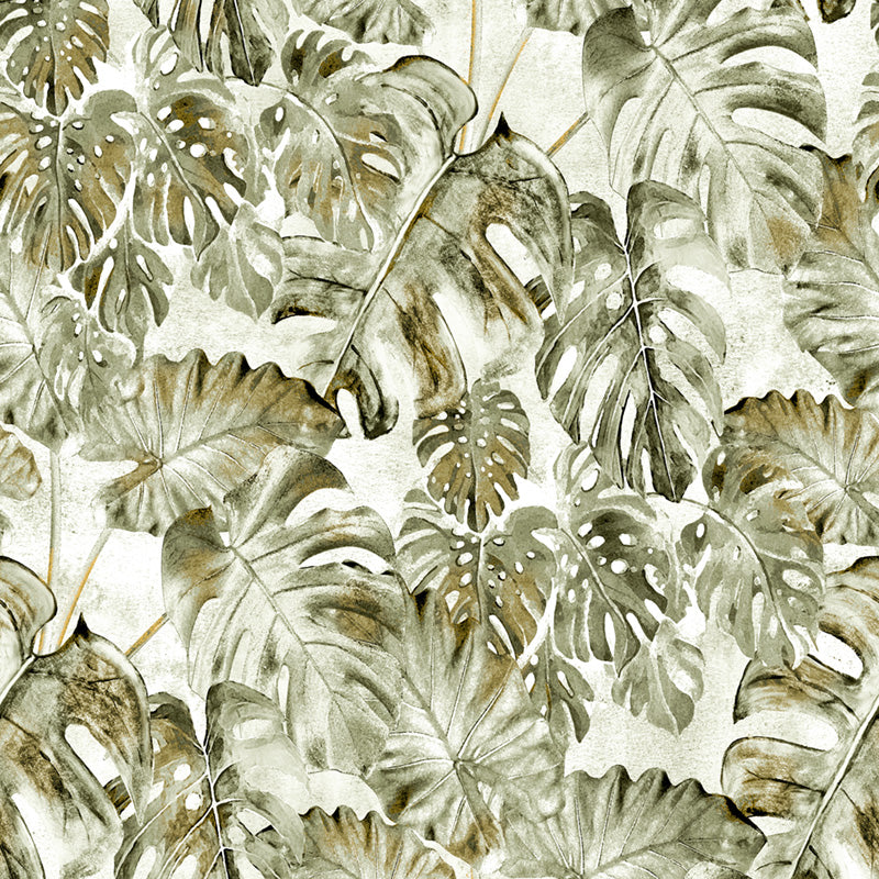 Delicious Leafy White Gold Wallpaper