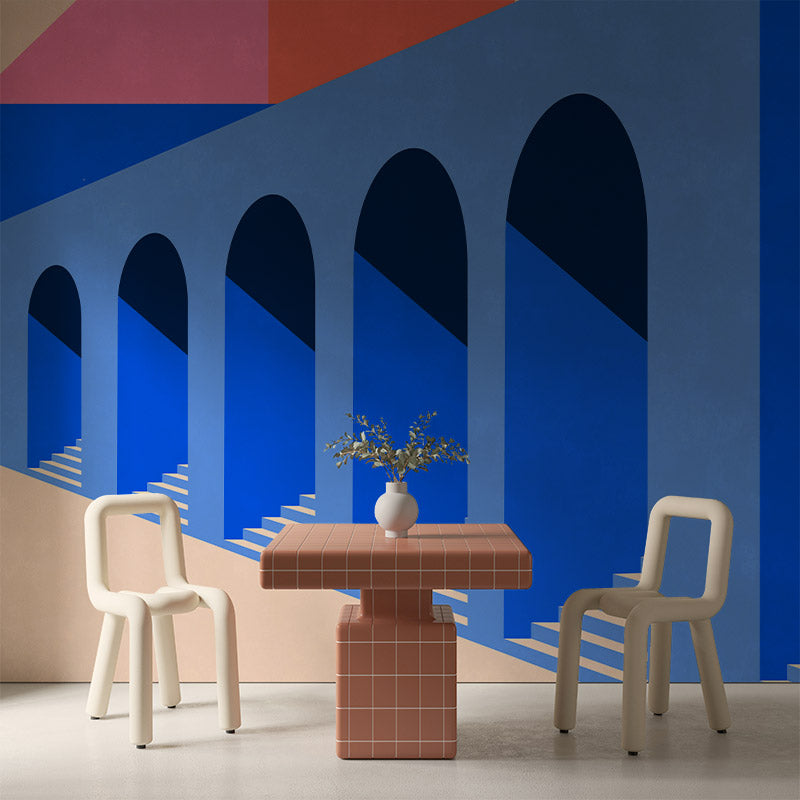 Doorways Blue Wallpaper