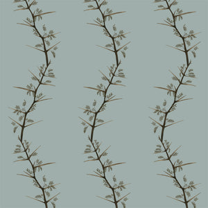 Curved Thorns Dusty Blue wallpaper