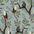 Fish Eagle and Baboon Dusty Blue wallpaper