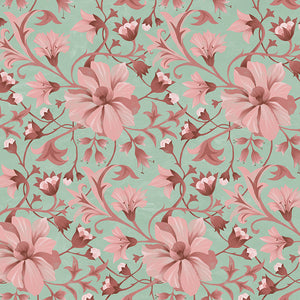 Entwined Strawberry Mint Wallpaper