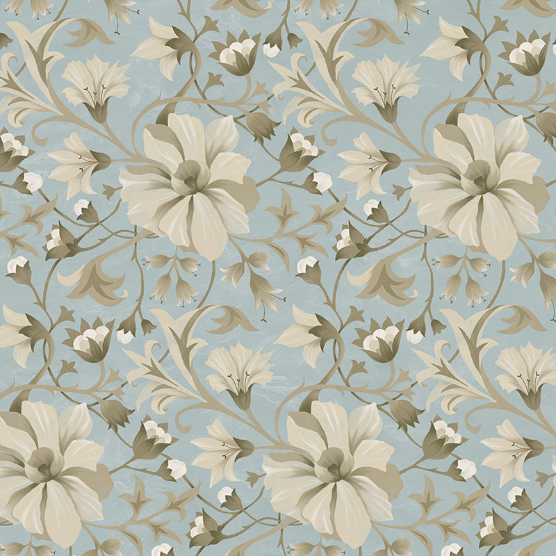 Entwined Vintage Blues Wallpaper