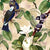 Exotic Blue Birds And Magnolia Garden Cream wallpaper